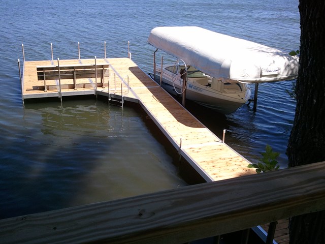 Wood dock decking Wood dock decking